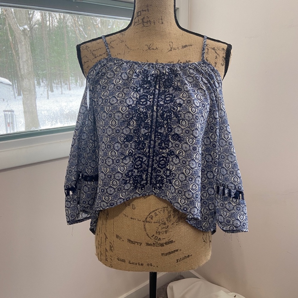 Cold Shoulder semi-sheer Top